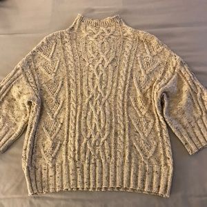 NewYork&Co Small Cable Knit Honey Beige Sweater